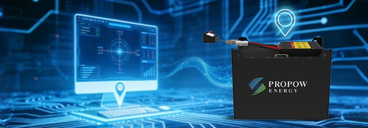 Track your assets in real time and control operation remotely. PROPOW's smart lithium batteries feature integrated GPS tracking and remote lock functions, providing enhanced security, operational visibility, and management efficiency for your forklift fleet.